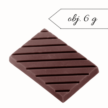CW1441 CARAQUE RECTANGULAR STRIPED CHOCOLATE WORLD forma z poliwęglanu do prostokątnych czekoladek w paski