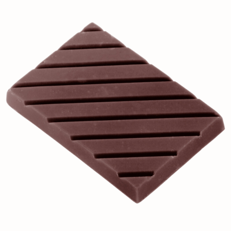 CW1441 CARAQUE RECTANGULAR STRIPED CHOCOLATE WORLD forma z poliwęglanu do prostokątnych czekoladek w paski