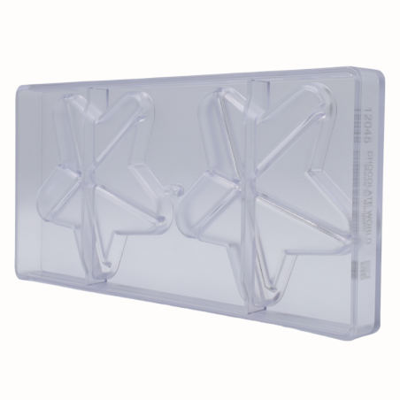 CW12045 TABLICZKA GWIAZDA CHOCOLATE WORLD - forma z poliwęglanu do tabliczek czekolady w kształcie gwiazdy - poj. 100 g