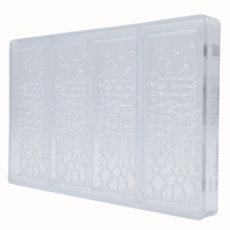 CW2462 TABLET FIRE LAVA SEB PETTERSSON CHOCOLATE WORLD - forma z poliwęglanu do tabliczek czekolady - ogień i lawa - poj. 83 g