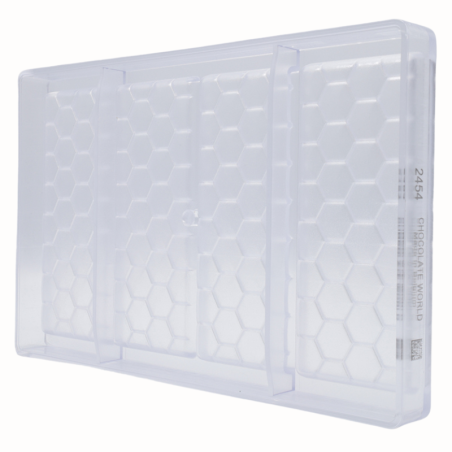 CW2454 FORMA PLASTRY MIODU CHOCOLATE WORLD - forma z poliwęglanu do tabliczek czekolady - poj. 68.5 g