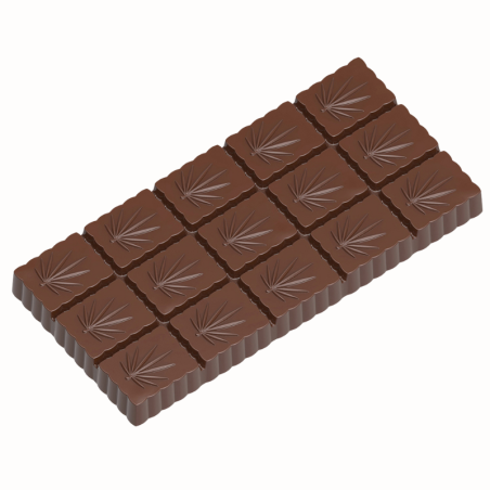 CW1994 KONOPIE CHOCOLATE WORLD - forma z poliwęglanu do tabliczek czekolady - poj. 62 g