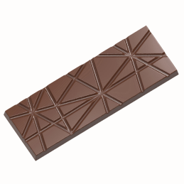 CW2450 CHOCOLATE WORLD - forma z poliwęglanu do tabliczek czekolady z wzorem w paski - poj. 95 g