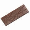 CW2450 CHOCOLATE WORLD - forma z poliwęglanu do tabliczek czekolady z wzorem w paski - poj. 95 g
