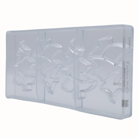 CW12068 CHOINKA CHOCOLATE WORLD - forma z poliwęglanu do małych tabliczek w kształcie choinki - poj. 36.5 g