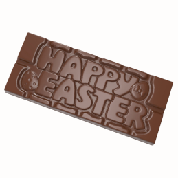 CW12029 HAPPY EASTER CHOCOLATE WORLD - forma z poliwęglanu do wielkanocnych tabliczek czekolady - poj. 45 g