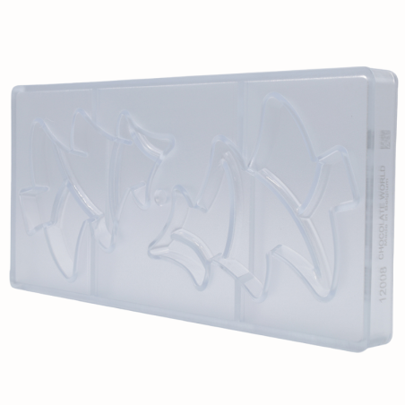 CW12008 CHOINKA CHOCOLATE WORLD - forma z poliwęglanu do tabliczek czekolady w kształcie choinki - poj. 84.5 g