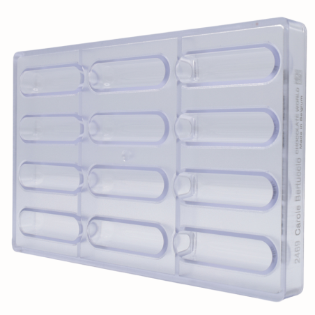 CW2469 ÉCLAIR SNACK BAR CHOCOLATE WORLD - forma z poliwęglanu do batonów w kształcie eklerów - poj. 29 g