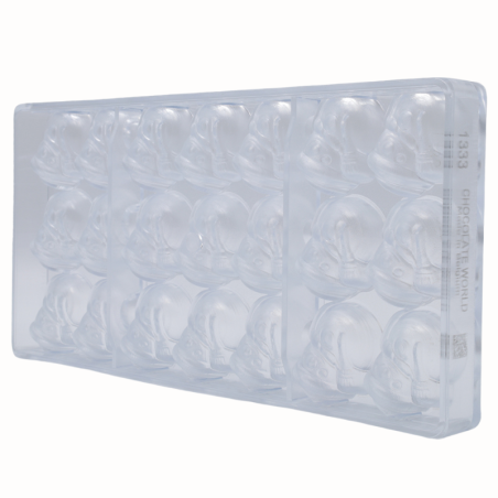 CW1333 SNOW MAN CHOCOLATE WORLD - forma z poliwęglanu do pralin w kształcie bałwanków - poj. 15 g