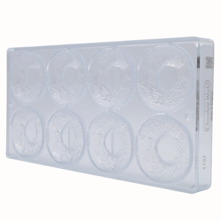 CW1137 GNIAZDO CHOCOLATE WORLD - forma z poliwęglanu do wielkanocnych pralin - śr. 60 x wys. 13 mm / poj. 30 g x 8 pralin