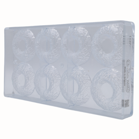 CW1137 GNIAZDO CHOCOLATE WORLD - forma z poliwęglanu do wielkanocnych pralin - śr. 60 x wys. 13 mm / poj. 30 g x 8 pralin