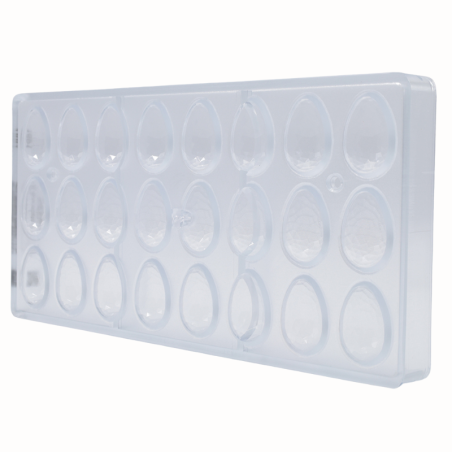 CW1891 Brylantowe jajko - Chocolate World - forma z poliwęglanu do pralin w kształcie pisanek - poj. 5.5 g