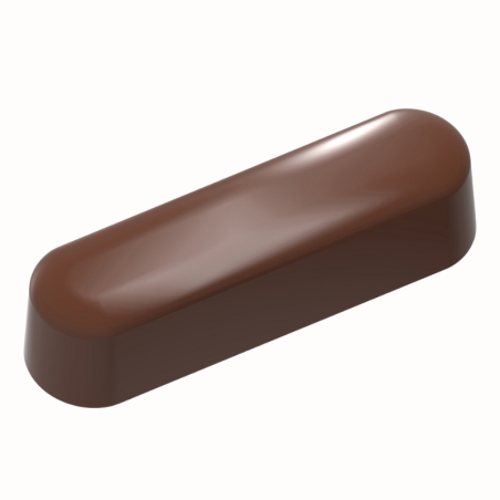 CW12034 ÉCLAIR CHOCOLATE WORLD - forma z poliwęglanu do pralin - dł. 49 x szer. 14 x wys. 12 mm / poj. 8.5 g x 21 pralin