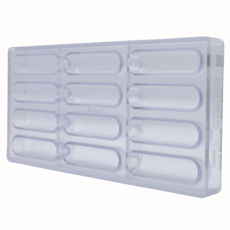 CW12033 ÉCLAIR SNACK BAR - CHOCOLATE WORLD - forma z poliwęglanu do batonów - dł. 78.5 x szer. 19 x wys. 20 mm / poj. 29 g