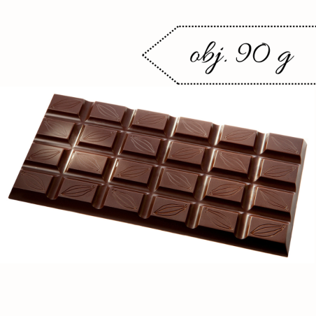 CW2398 Ziarno Kakao - Chocolate World - forma z poliwęglanu do tabliczek czekolady - dł. 156 x szer. 77 x wys. 8 mm / poj. 90 g