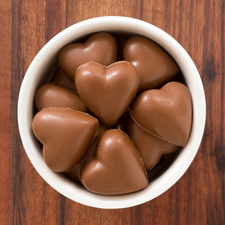 CW1214 Serce - Chocolate World - forma z poliwęglanu do pralin - dł. 31 x szer. 35 x wys. 18 mm / poj. 15 g x 24 praliny