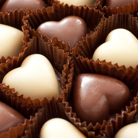 CW1214 Serce - Chocolate World - forma z poliwęglanu do pralin - dł. 31 x szer. 35 x wys. 18 mm / poj. 15 g x 24 praliny