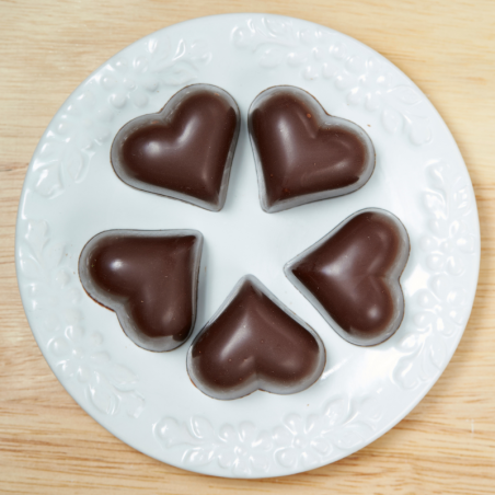 CW1526 Serce - Chocolate World - forma z poliwęglanu do pralin - dł. 27 x szer. 31 x wys. 17 mm / poj. 9 g x 28 pralin