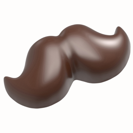 CW12066 Moustache - Chocolate World - forma z poliwęglanu do pralin - dł.  x szer.  x wys.  mm / poj.  g x  praliny