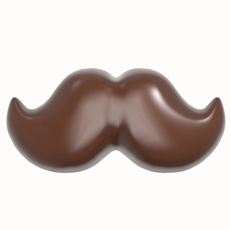 CW12066 Moustache - Chocolate World - forma z poliwęglanu do pralin - dł.  x szer.  x wys.  mm / poj.  g x  praliny