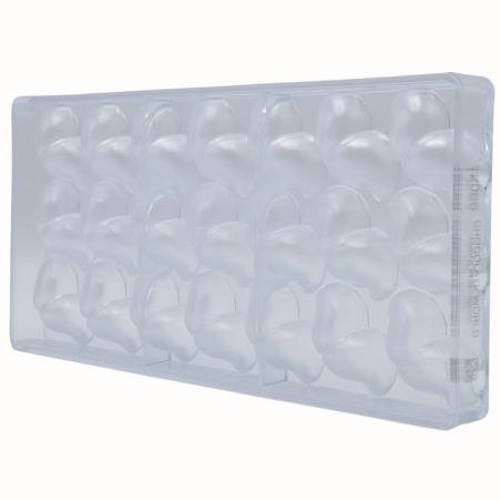 CW12066 Moustache - Chocolate World - forma z poliwęglanu do pralin - dł.  x szer.  x wys.  mm / poj.  g x  praliny