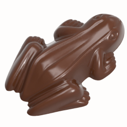 CW2434 Żaba - Chocolate World - forma z poliwęglanu do pralin - dł. 66 x szer. 45 x wys. 14 mm / poj. 20 g x 10 pralin