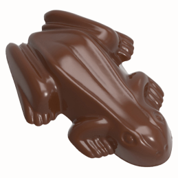 CW2434 Żaba - Chocolate World - forma z poliwęglanu do pralin - dł. 66 x szer. 45 x wys. 14 mm / poj. 20 g x 10 pralin