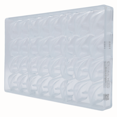 CW2351 Usta - Chocolate World - forma z poliwęglanu do pralin - dł. 49 x szer. 26 x wys. 17 mm / poj. 15 g x 32 praliny