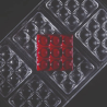 PC5013 Mini Bricks Pavoni Italia - forma z poliwęglanu do małych tabliczek czekolady - dł. 70 x wys. 10.5 mm / poj. 50 g