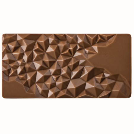 PC5004 Fragment Pavoni Italia - forma z poliwęglanu do tabliczek czekolady - dł. 154 x szer. 77 x wys. 10 mm / poj. 100 g