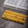 PC5010 Bricks Pavoni Italia - forma z poliwęglanu do tabliczek czekolady - dł. 154 x szer. 77 x wys. 9 mm / poj. 100 g