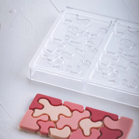 PC5011 Camouflage Pavoni Italia - forma z poliwęglanu do tabliczek czekolady - dł. 154 x szer. 77 x wys. 8 mm / poj. 100 g