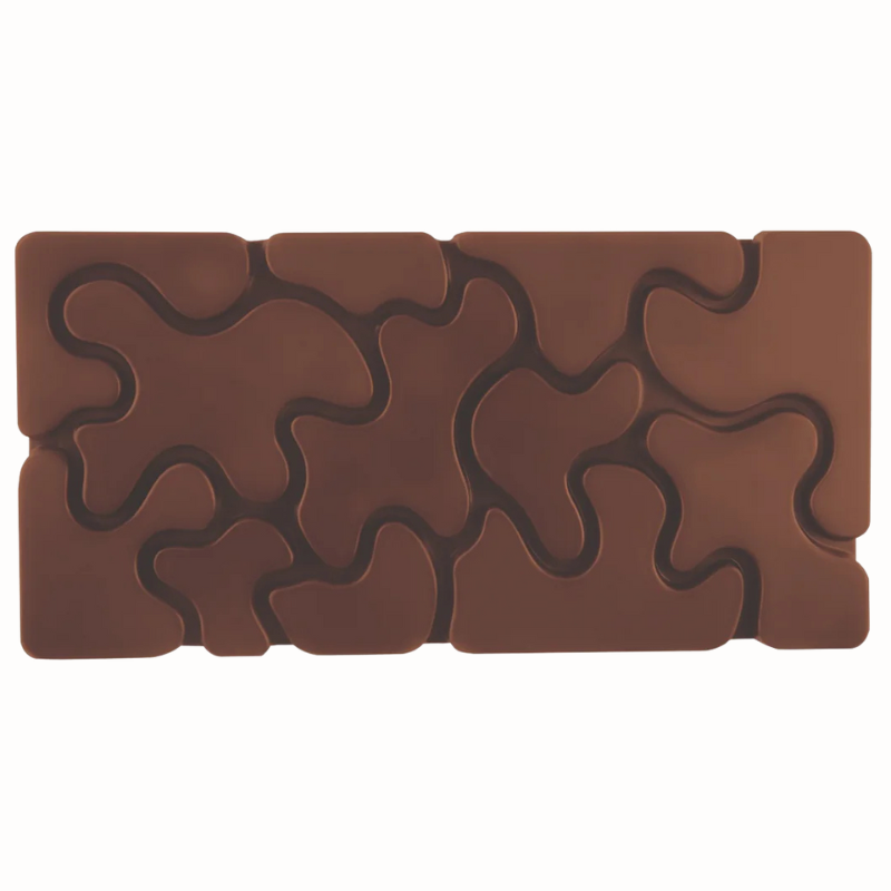 PC5011 Camouflage Pavoni Italia - forma z poliwęglanu do tabliczek czekolady - dł. 154 x szer. 77 x wys. 8 mm / poj. 100 g