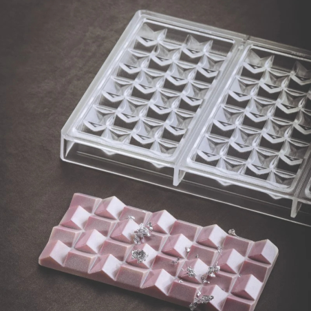 PC5012 Pixie Pavoni Italia - forma z poliwęglanu do tabliczek czekolady - dł. 154 x szer. 77 x wys. 11 mm / poj. 100 g