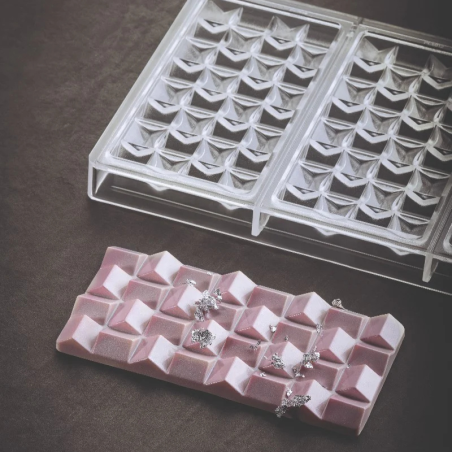 PC5012 Pixie Pavoni Italia - forma z poliwęglanu do tabliczek czekolady - dł. 154 x szer. 77 x wys. 11 mm / poj. 100 g