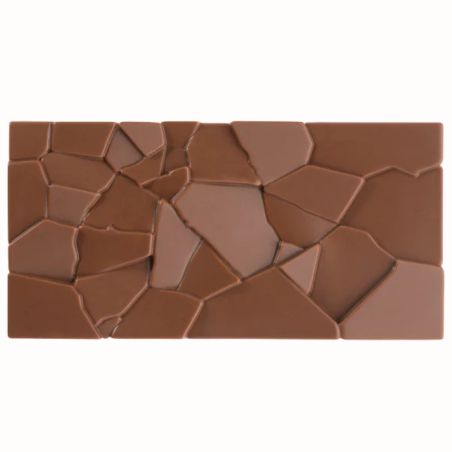 PC5002 Crush Pavoni Italia - forma z poliwęglanu do tabliczek czekolady - dł. 155 x szer. 77 x wys. 10 mm / poj. 100 g