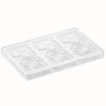 PC5002 Crush Pavoni Italia - forma z poliwęglanu do tabliczek czekolady - dł. 155 x szer. 77 x wys. 10 mm / poj. 100 g