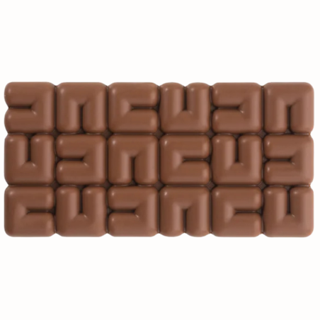 PC5003 Ola Pavoni Italia - forma z poliwęglanu do tabliczek czekolady - dł. 155 x szer. 77 x wys. 10 mm / poj. 100 g