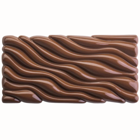 PC5030 Fluid Pavoni Italia - forma z poliwęglanu do tabliczek czekolady - dł. 154 x szer. 77 x wys. 11 mm / poj. 100 g