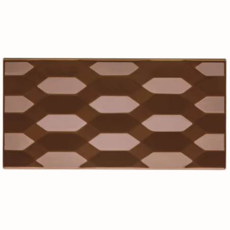 PC5029 Hexa Pavoni Italia - forma z poliwęglanu do tabliczek czekolady - dł. 154 x szer. 77 x wys. 10 mm / poj. 100 g