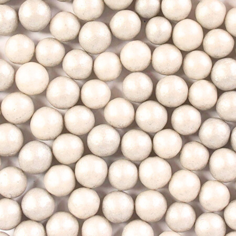 op. 250 g Perełki średnie białe - perłowe kuleczki cukrowe do dekoracji - śr. 5 mm op. 250 g Perełki średnie białe - perłowe kuleczki cukrowe do dekoracji - śr. 5 mm