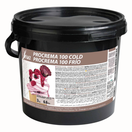 op. 3 kg Procrema 100 Cold - Sosa Ingredients - mieszanka do stabilizowania lodów mlecznych - do stosowania na zimno