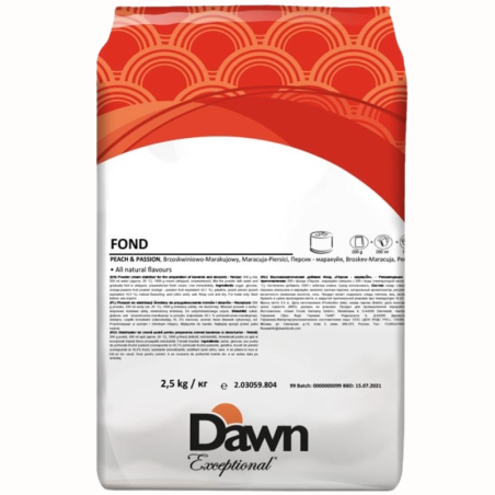 2,5 kg FOND PEACH & PASSION stabilizator do śmietany smak brzoskwinia-marakuja Dawn