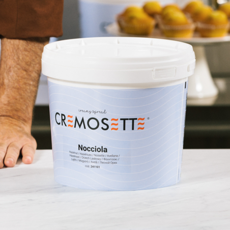 op. 5.5 kg Cremosette Nocciola - gotowy krem do nadziewania o smaku orzechów laskowych - nr. kat. 241101 Leagel