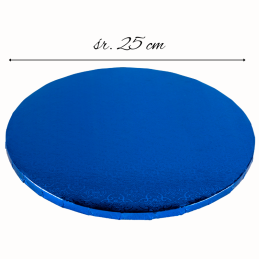 śr. 25 cm x wys. 1.2 cm Gruby podkład pod tort - okrągła podkładka do transportu i serwowania ciast - granatowa