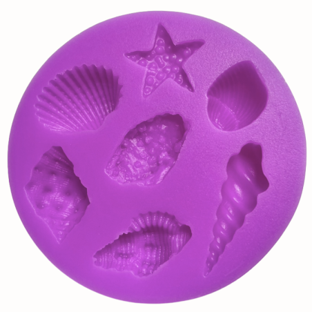 1 szt. Muszelki - foremka silikonowa do odciskania i odlewania dekoracji