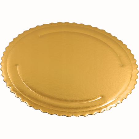 ∅ 22 cm PODKŁAD MICROTRIPLO ZŁOTY z karbowanym brzegiem wysokość ok. 4 mm