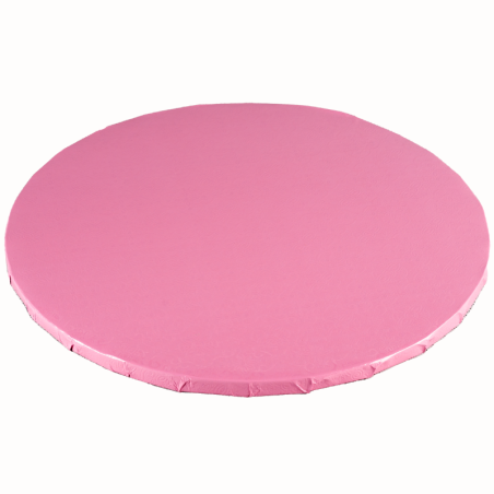 śr. 30 cm x wys. 1.2 cm Gruby podkład pod tort - okrągła podkładka do transportu i serwowania ciast - jasnoróżowa