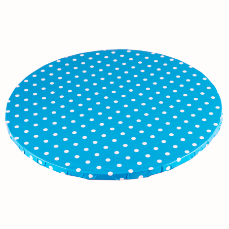 ∅ 40 cm PODKŁAD NIEBIESKI W BIAŁE KROPKI MODECOR 30476C wysokość ok. 12 mm
