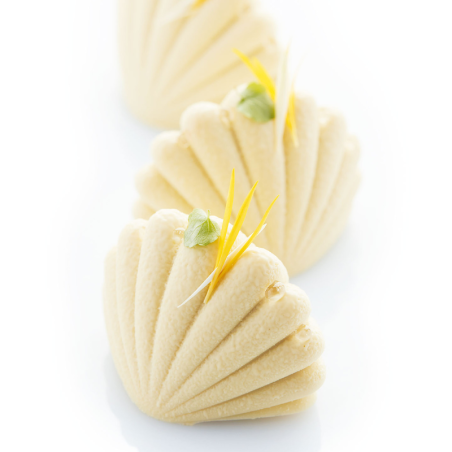 Calipso Martellato - cukiernicza forma silikonowa - muszla - dł. 79 x szer. 59 x wys. 54.5 mm / poj. 100 ml x 6 porcji